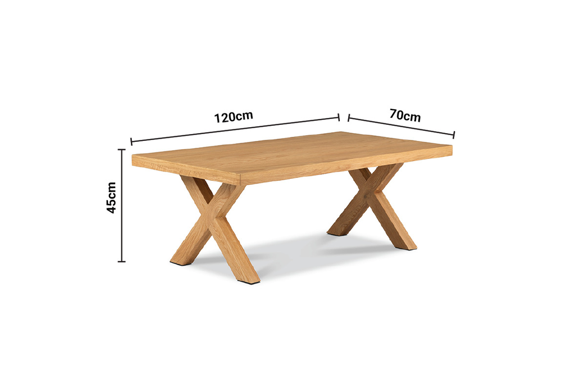 Granada Oak Coffee Table dimensions