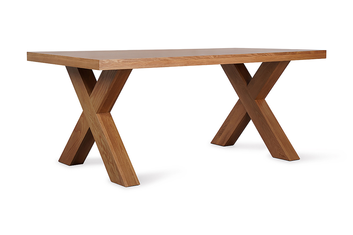 Granada Oak Dining Table X Leg 1.8m