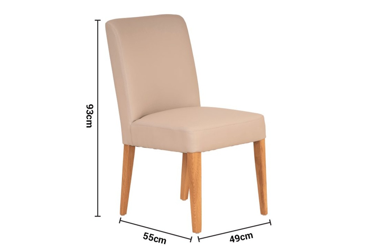 Grover Grey Faux Leather Dining Chair dimensions