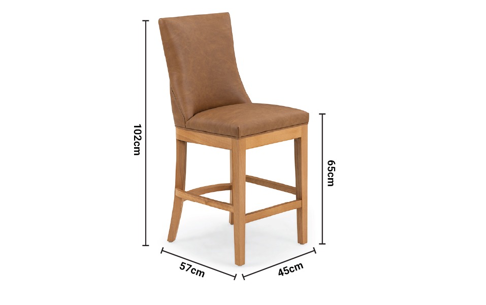 Harrow Brown Counter Stool dimensions
