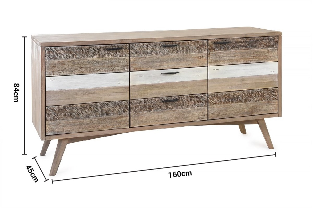 Havana 3 Drawer 2 Door Sideboard dimensions