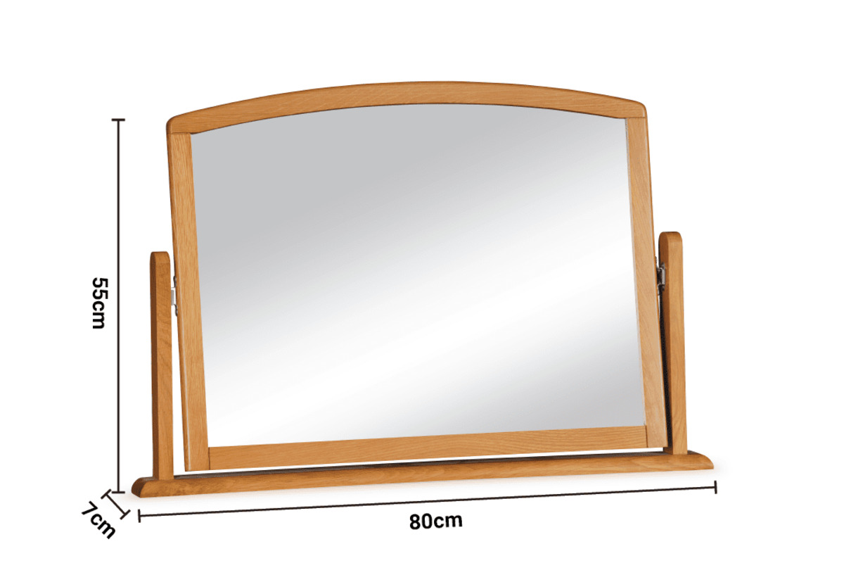 Henderson Oak Dressing Mirror dimensions