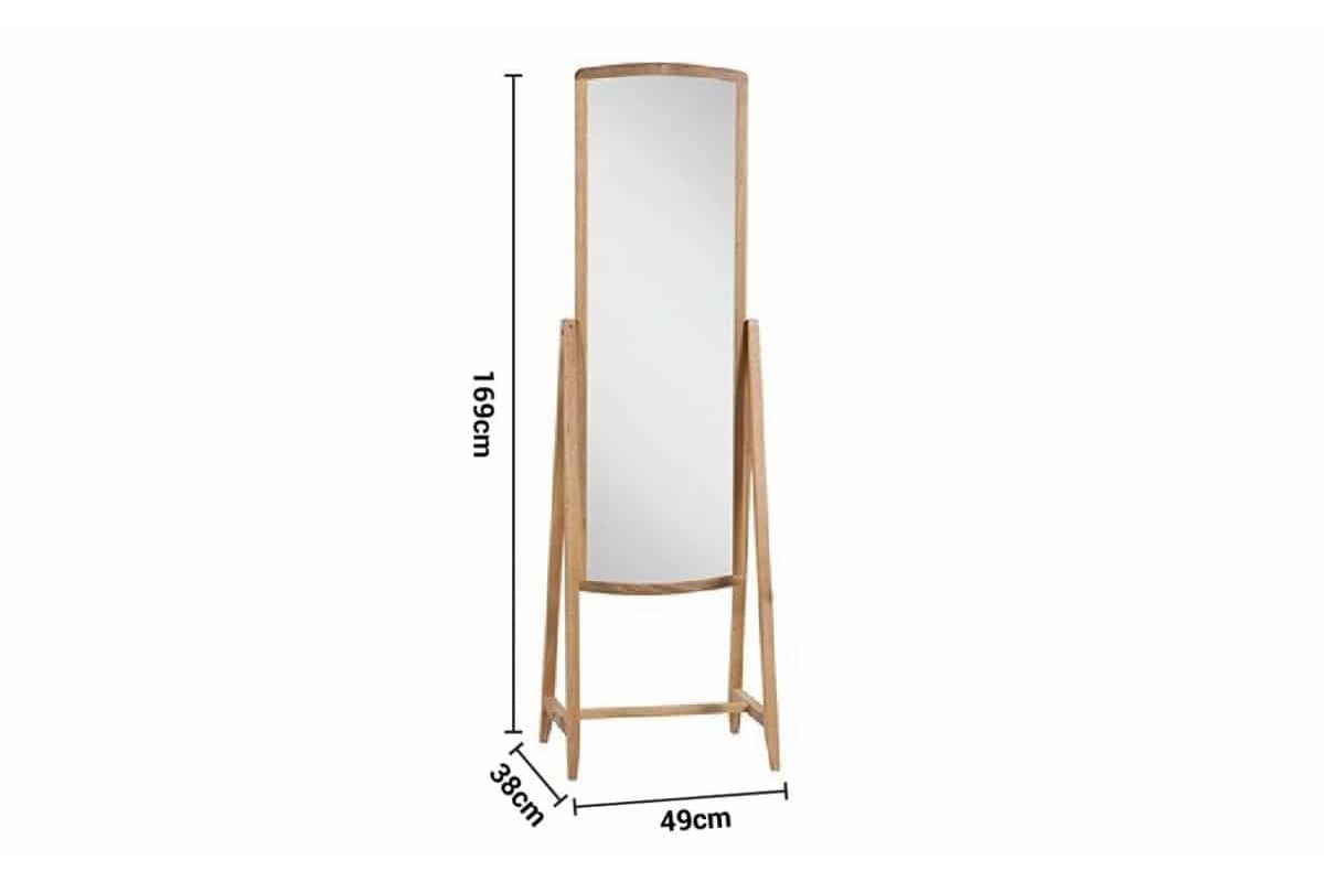 Henderson Oak Standing Mirror dimensions