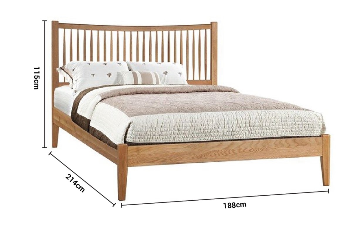 Henderson Oak Super King 6' Bed Frame dimensions