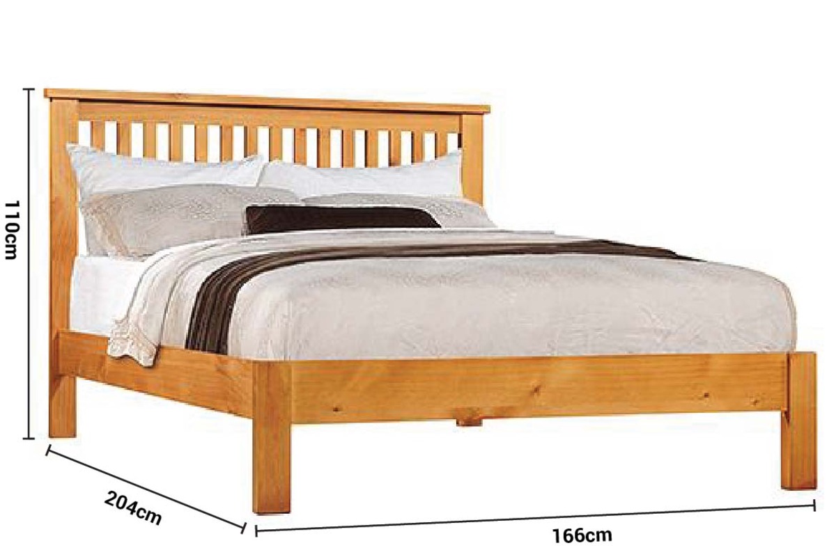 Hereford Pine King 5' LE Bed Frame dimensions