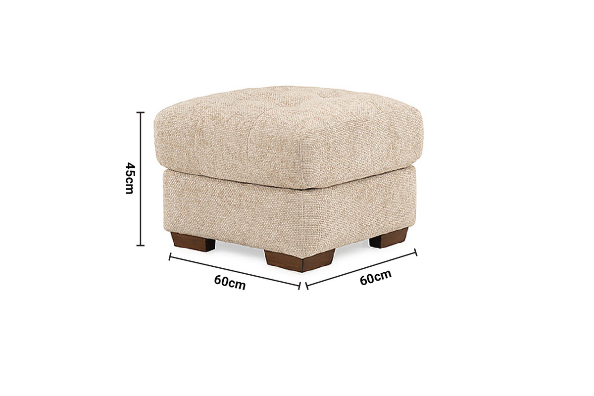 Jackson Champagne Footstool dimensions