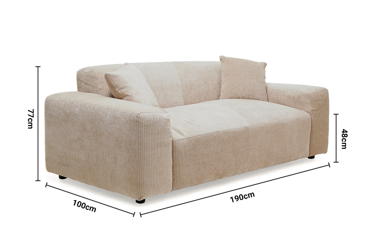 Kennedy 2 Seater Sofa dimensions