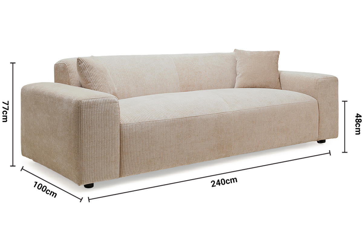 Kennedy 4 Seater Sofa dimensions