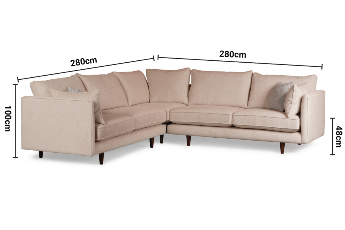 Kilashee Cream Fabric Universal Corner Sofa dimensions