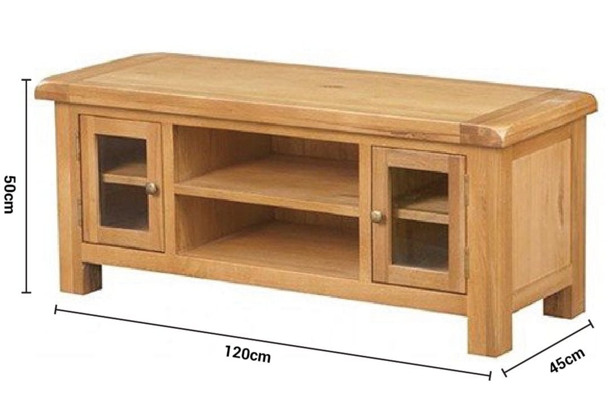 Kingston Oak 2 Door TV Stand dimensions