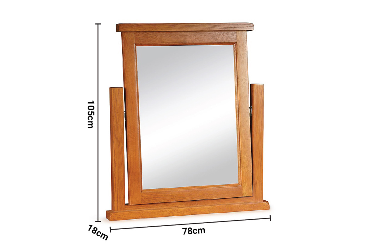 Kingston Oak Dressing Mirror dimensions