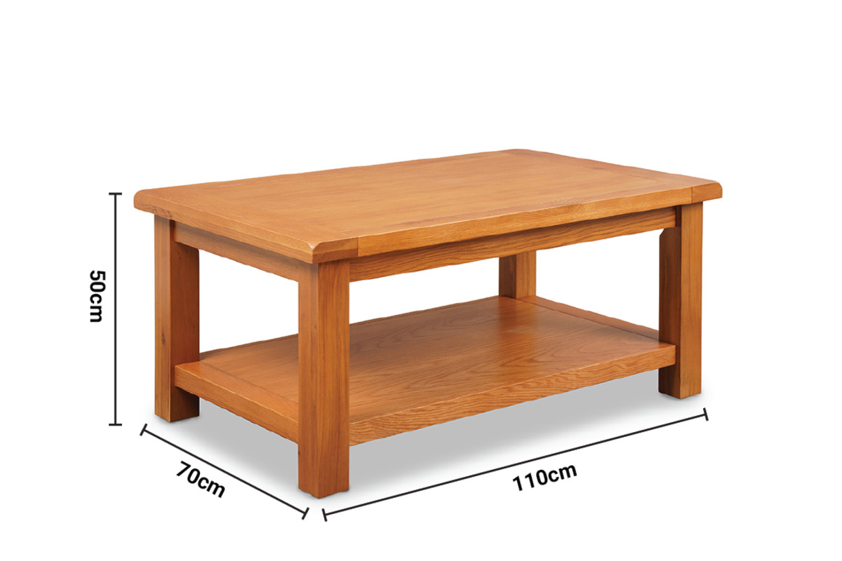 Kingston Oak Large Coffee Table dimensions