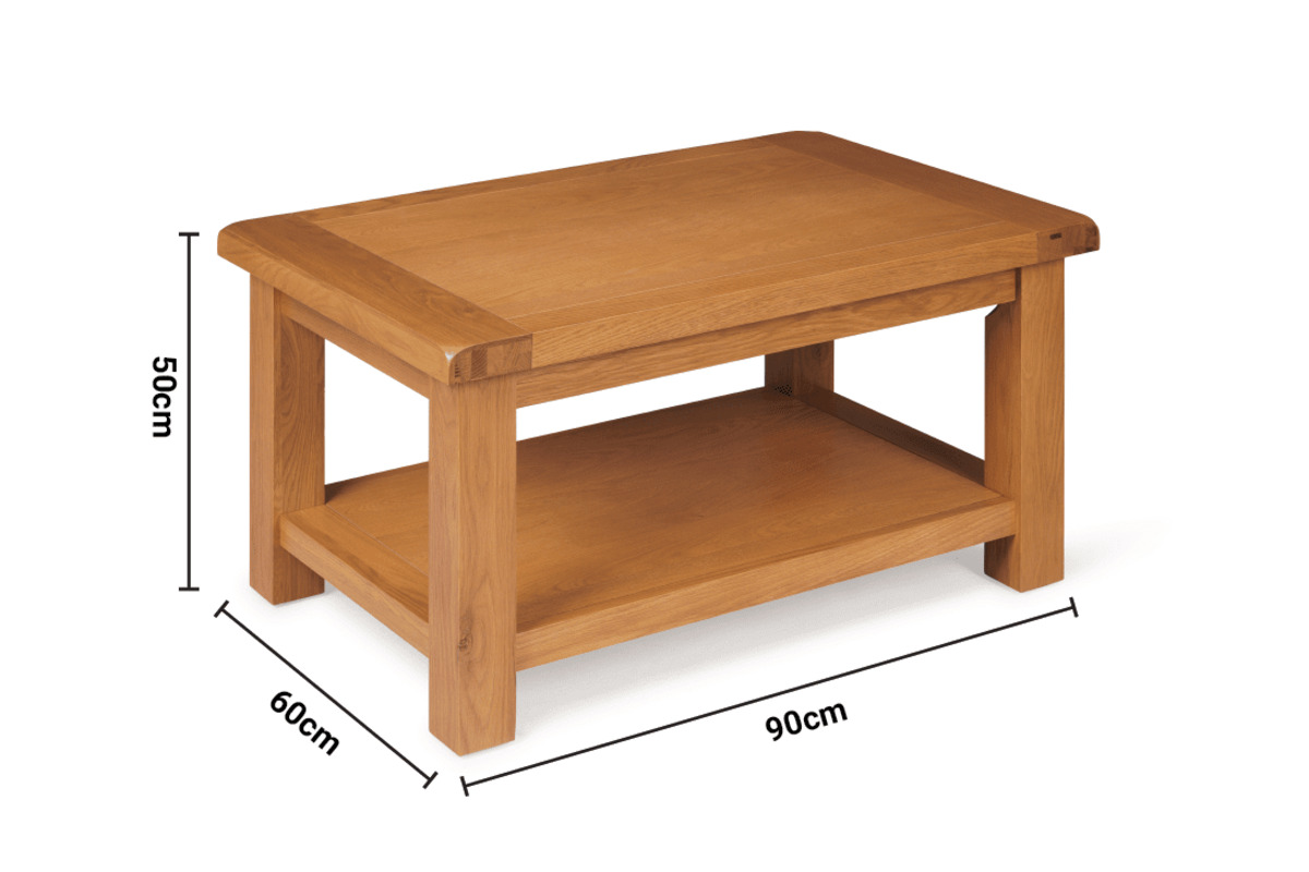 Kingston Oak Small Coffee Table dimensions