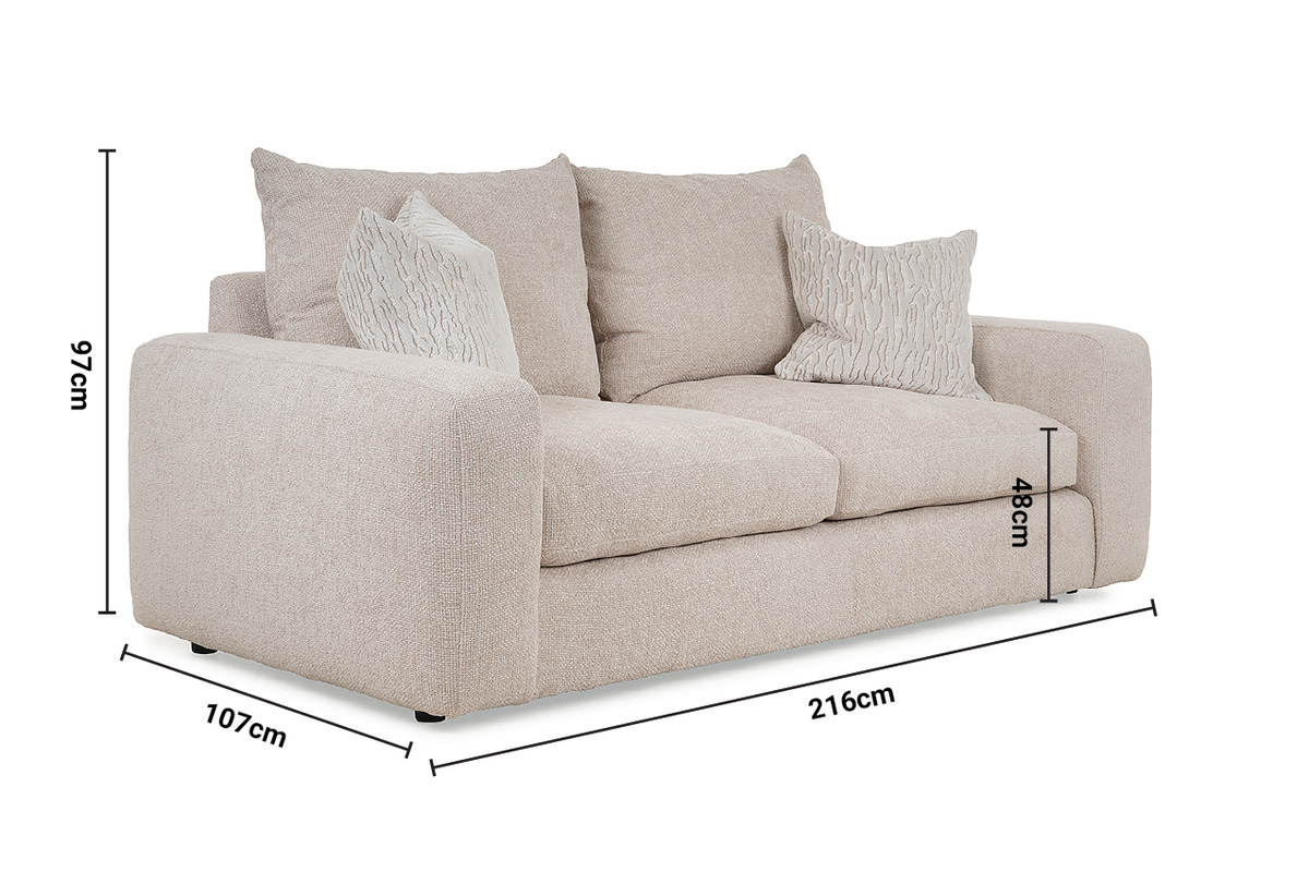 Layla 2 Seater Sofa dimensions