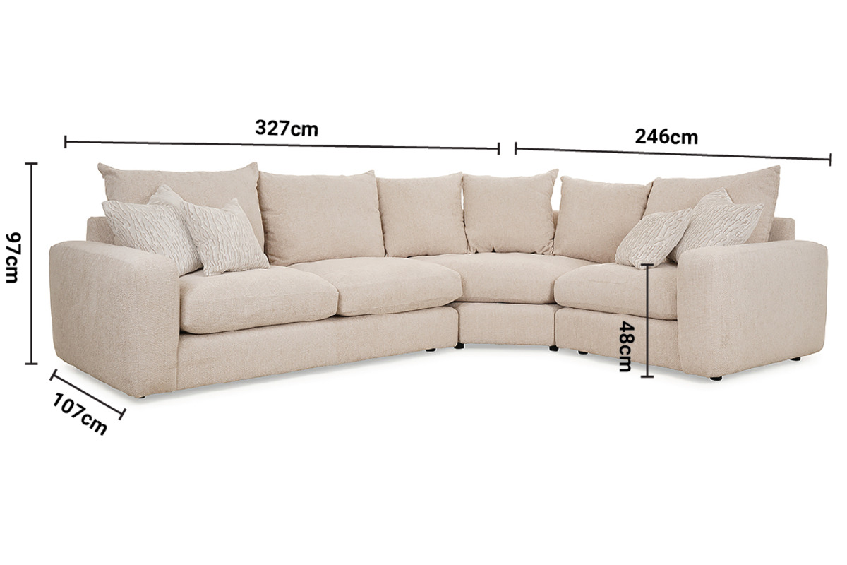Layla Small Corner RHF dimensions