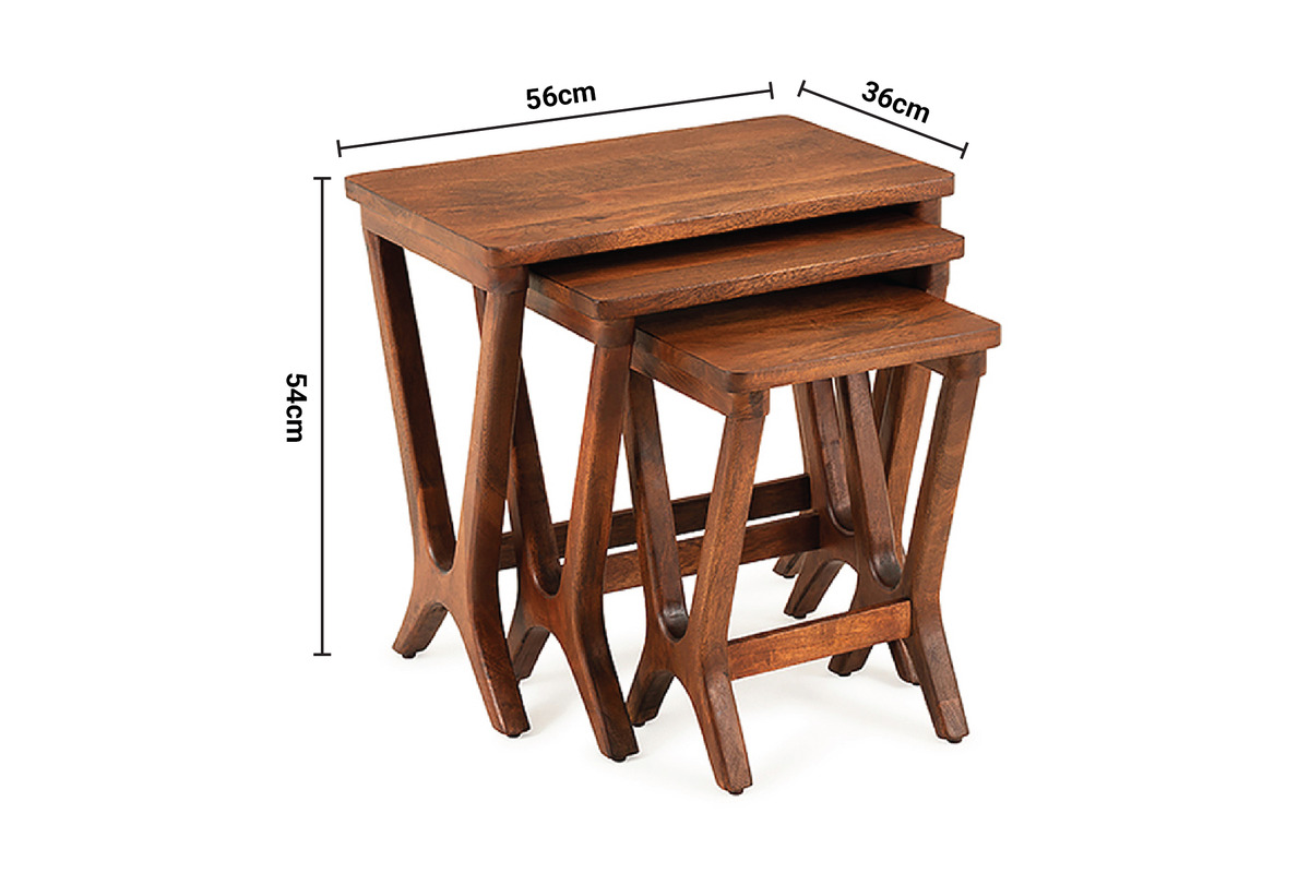 Leo Nest of Tables dimensions