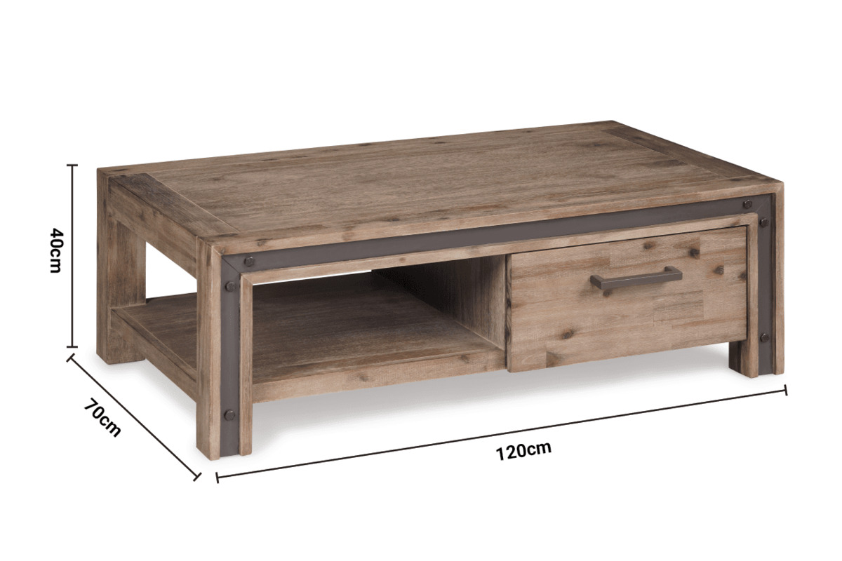 Lex Brown Coffee Table dimensions