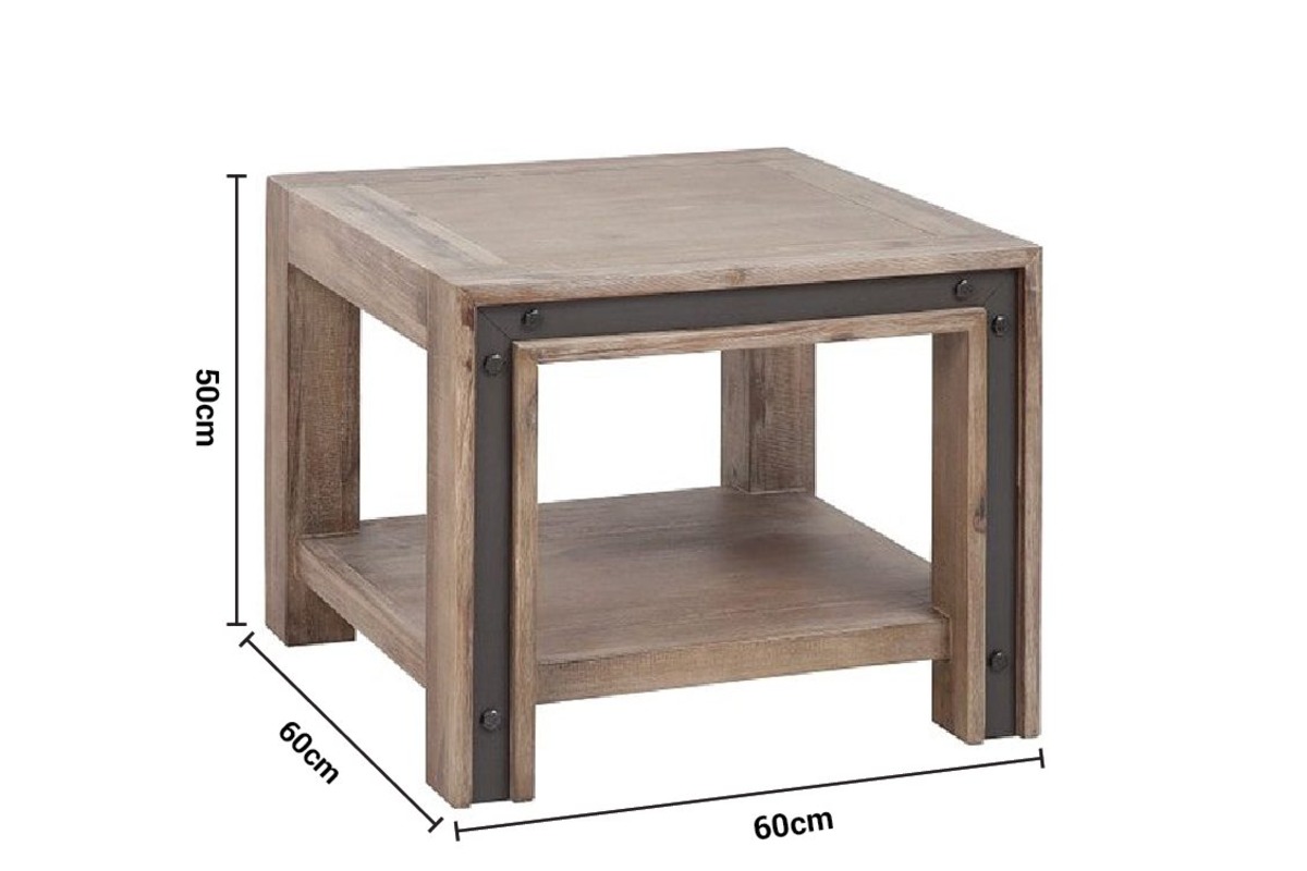 Lex Brown Side Table dimensions