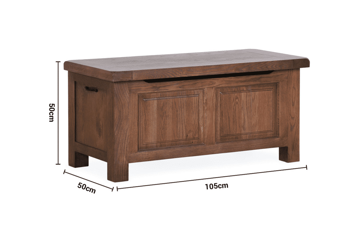 Luxor Walnut Blanket Box dimensions