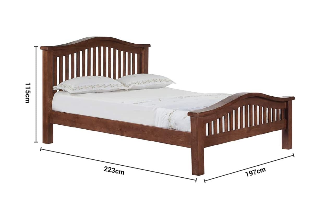 Luxor Walnut Super King 6' Bed Frame dimensions