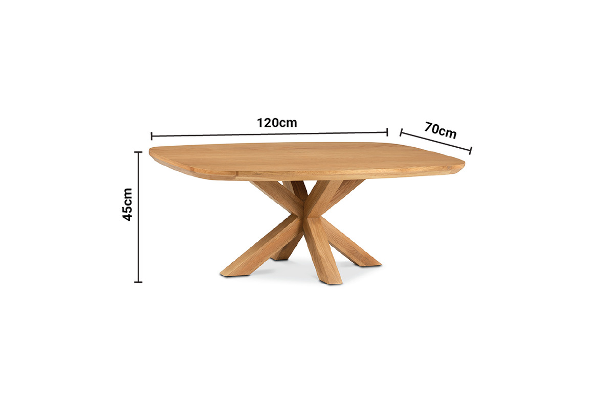 Madrid Oak Coffee Table dimensions