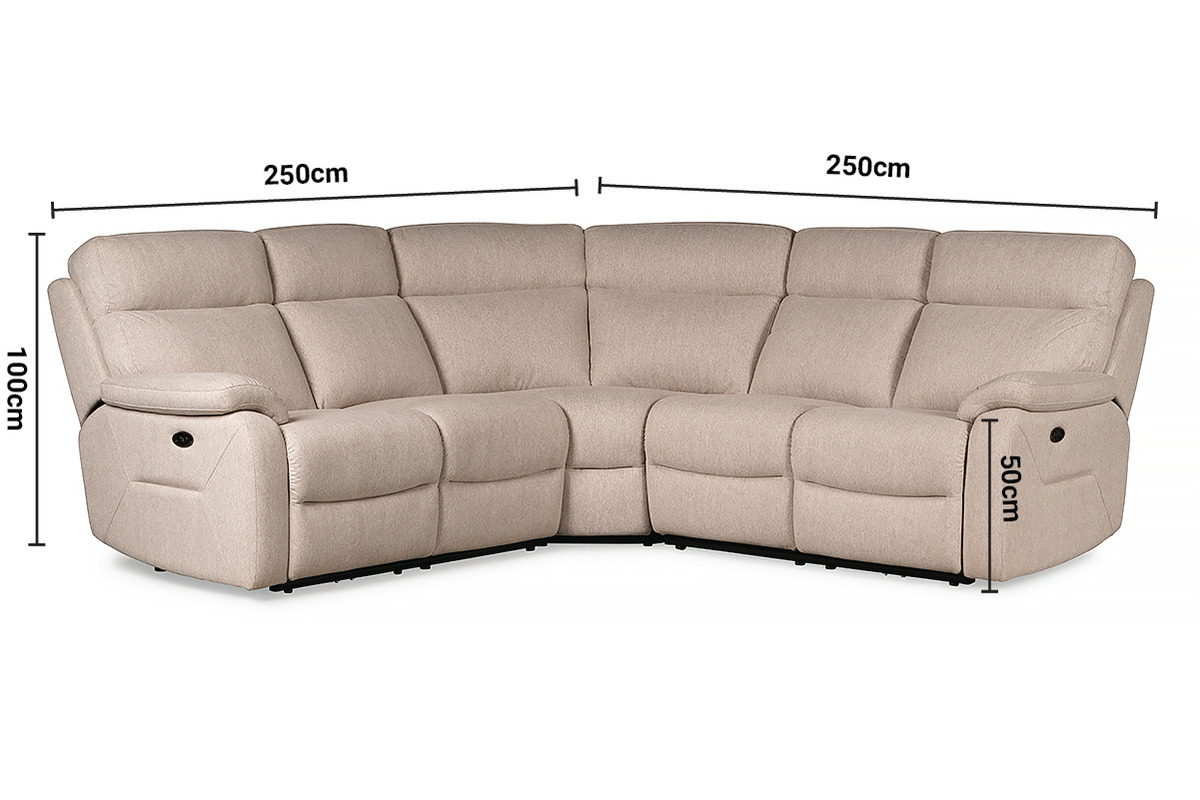 Marlow Cream Electric Corner Unit dimensions