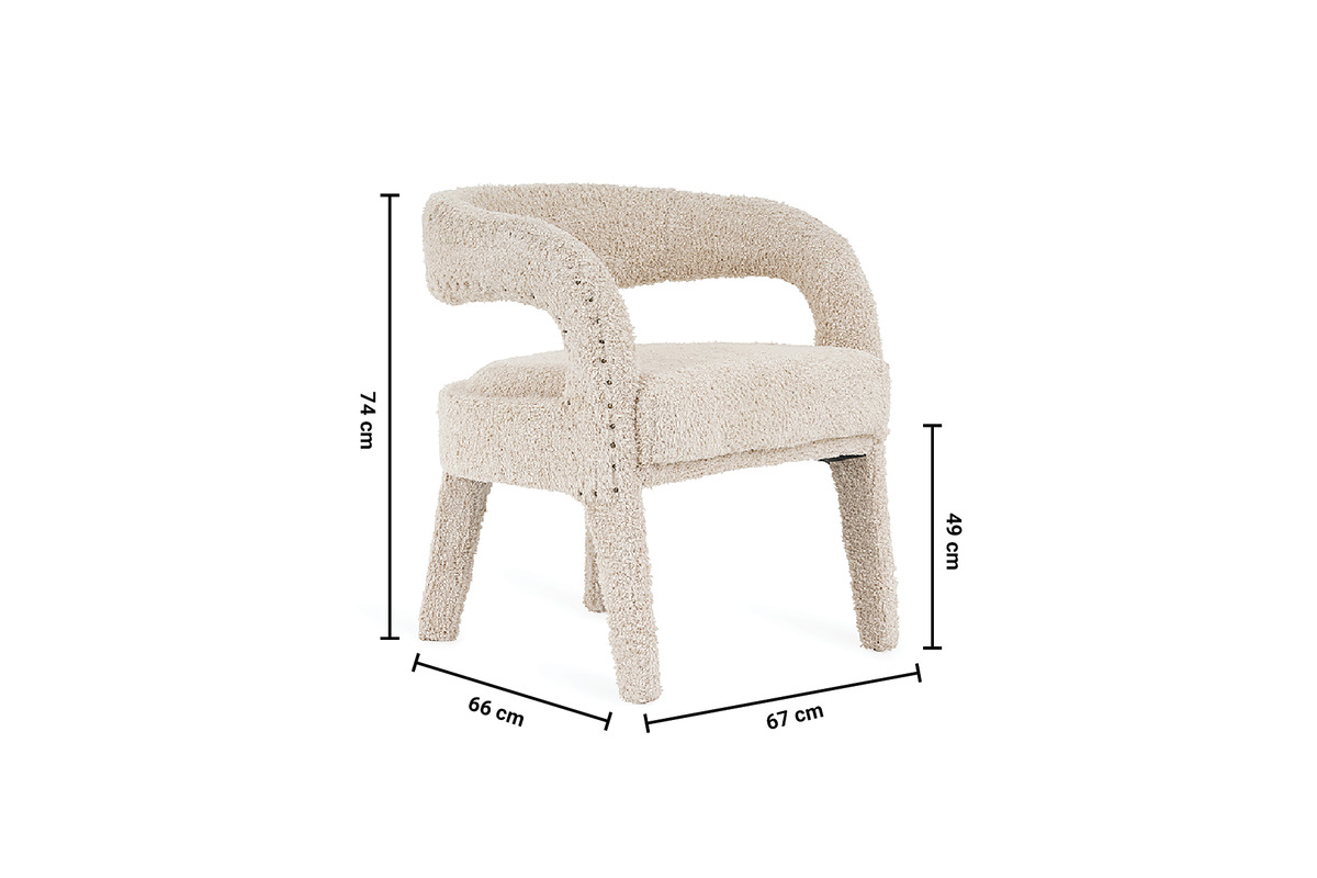 Mia Moroccan Armchair dimensions