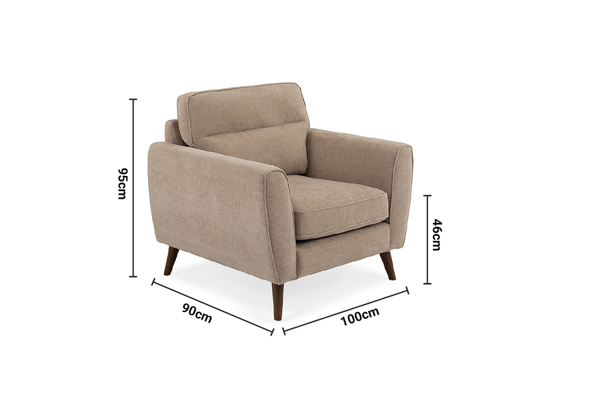 Milner Cream Armchair dimensions
