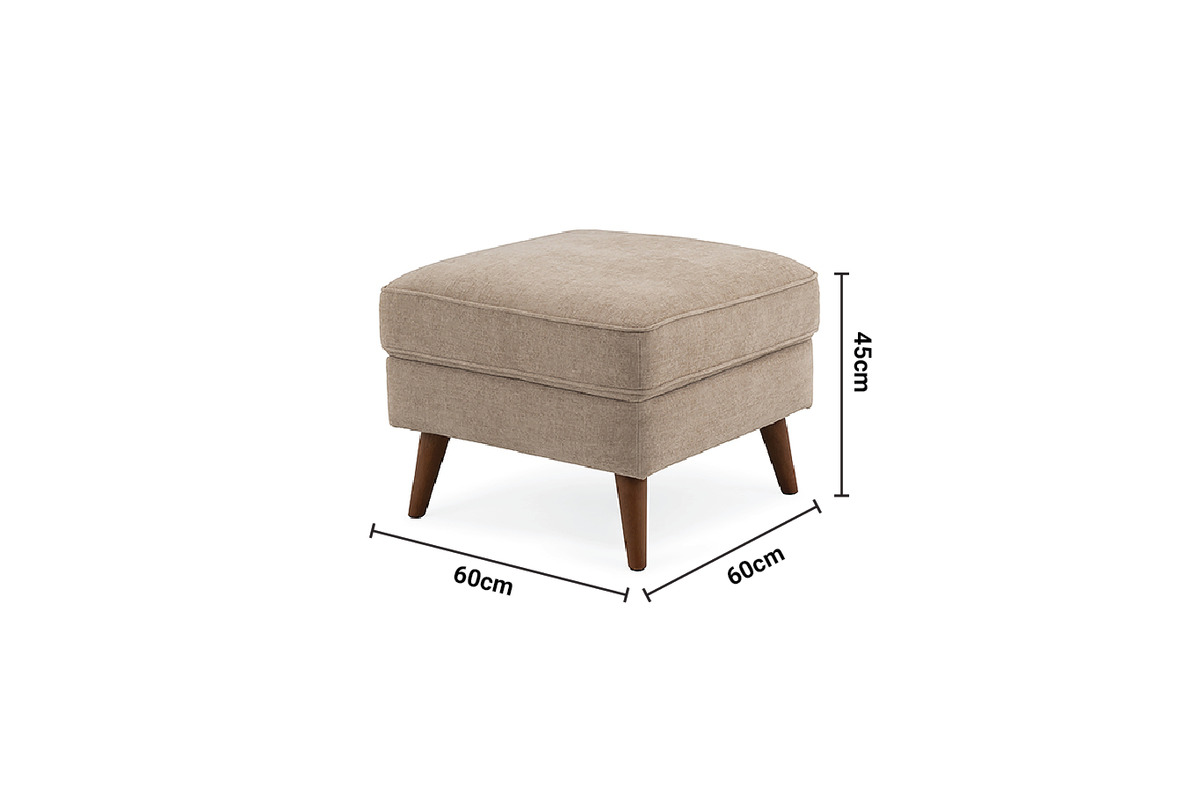 Milner Cream Footstool dimensions