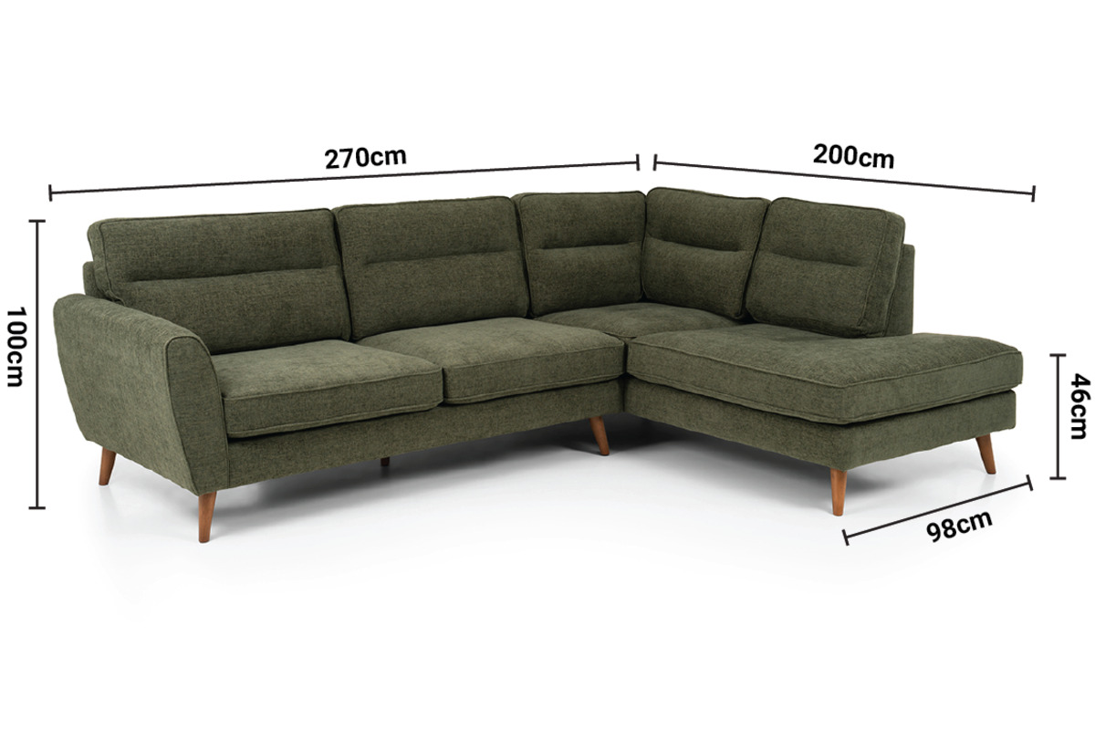 Milner Green RHF Corner Sofa dimensions