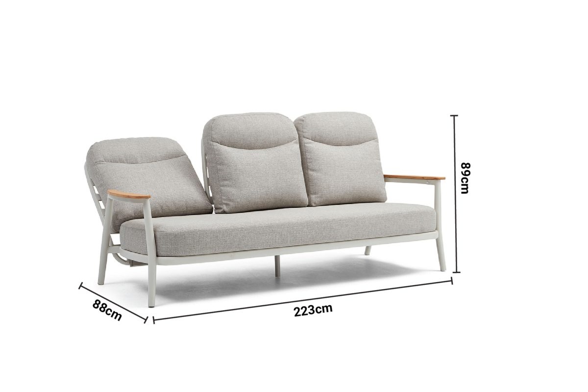 Modena 3 Seater Sofa with Armrest dimensions