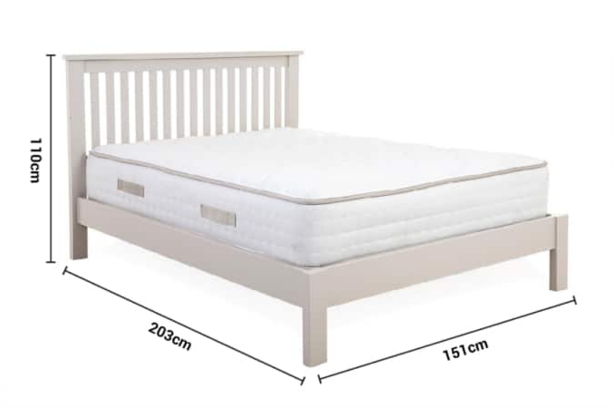 Nevada Grey Double 4'6 Bed Frame dimensions