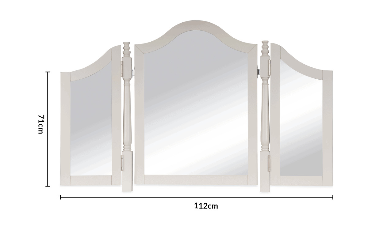 Newport Light Grey Dressing Mirror dimensions