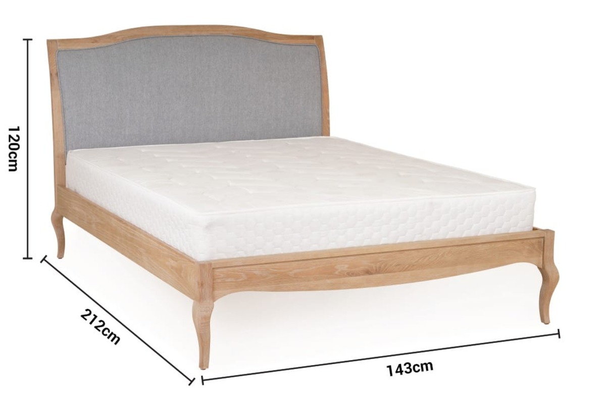 Porto Grey Double 4'6 Bed Frame dimensions