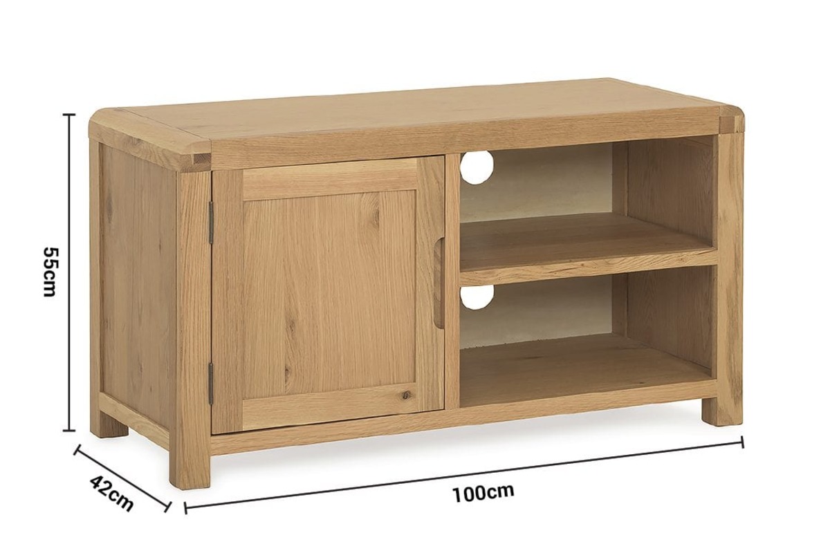 Radcliff Oak 1 Door TV Stand dimensions
