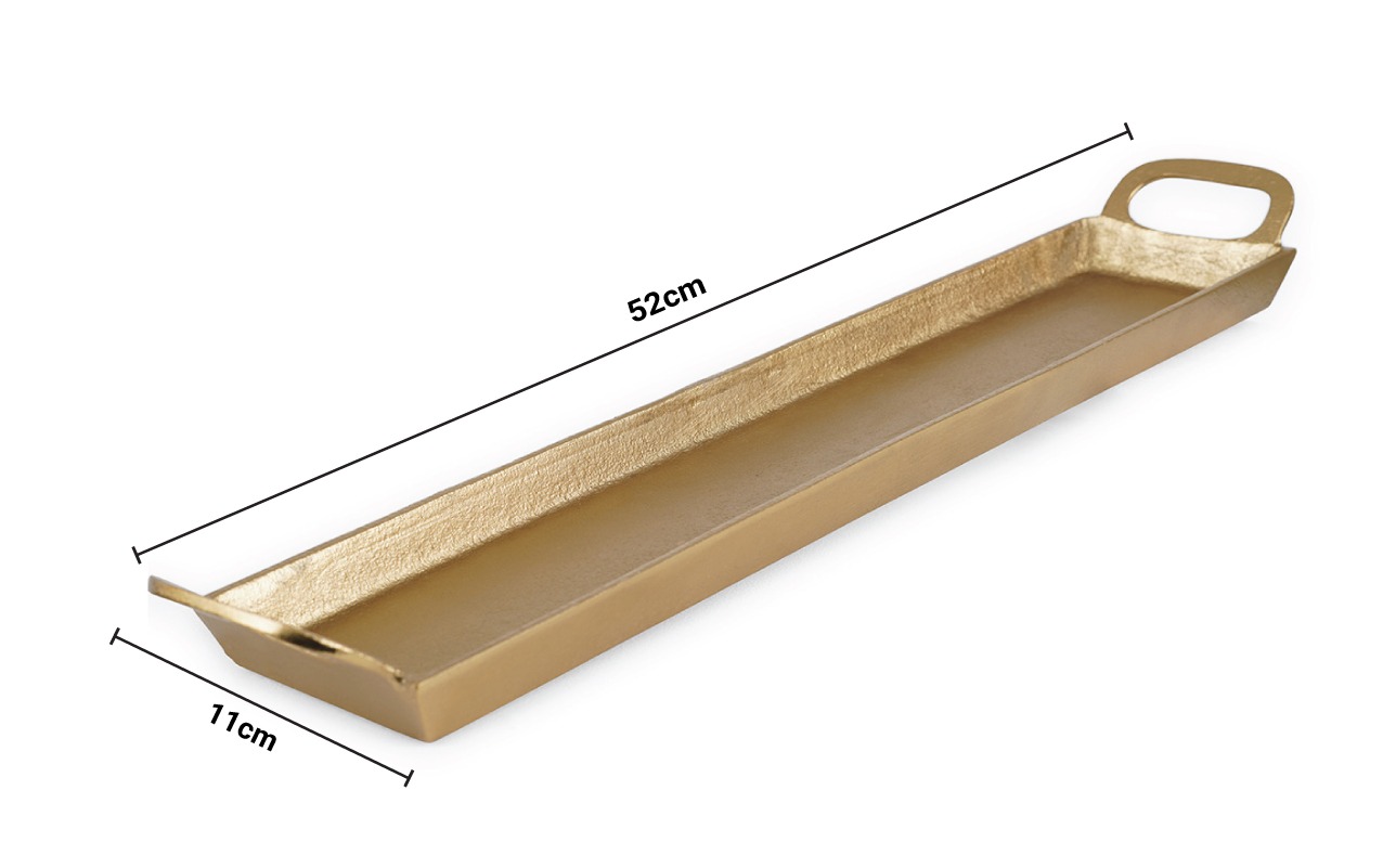 Rectanglular Tray Gold dimensions