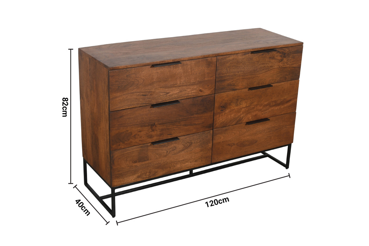 Sacha 6 Drawers Chest dimensions