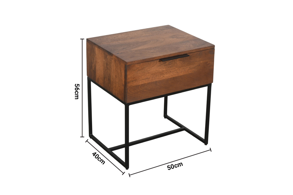 Sacha Bedside Table dimensions