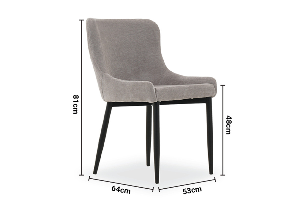 Sampson Fabric Dining Chair dimensions