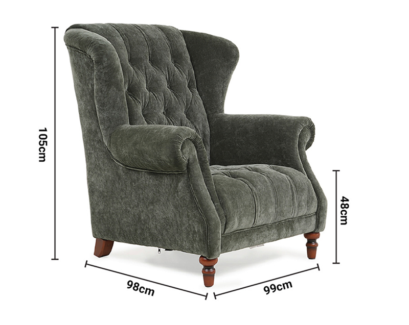 Cambridge Fabric Armchair-Custom dimensions