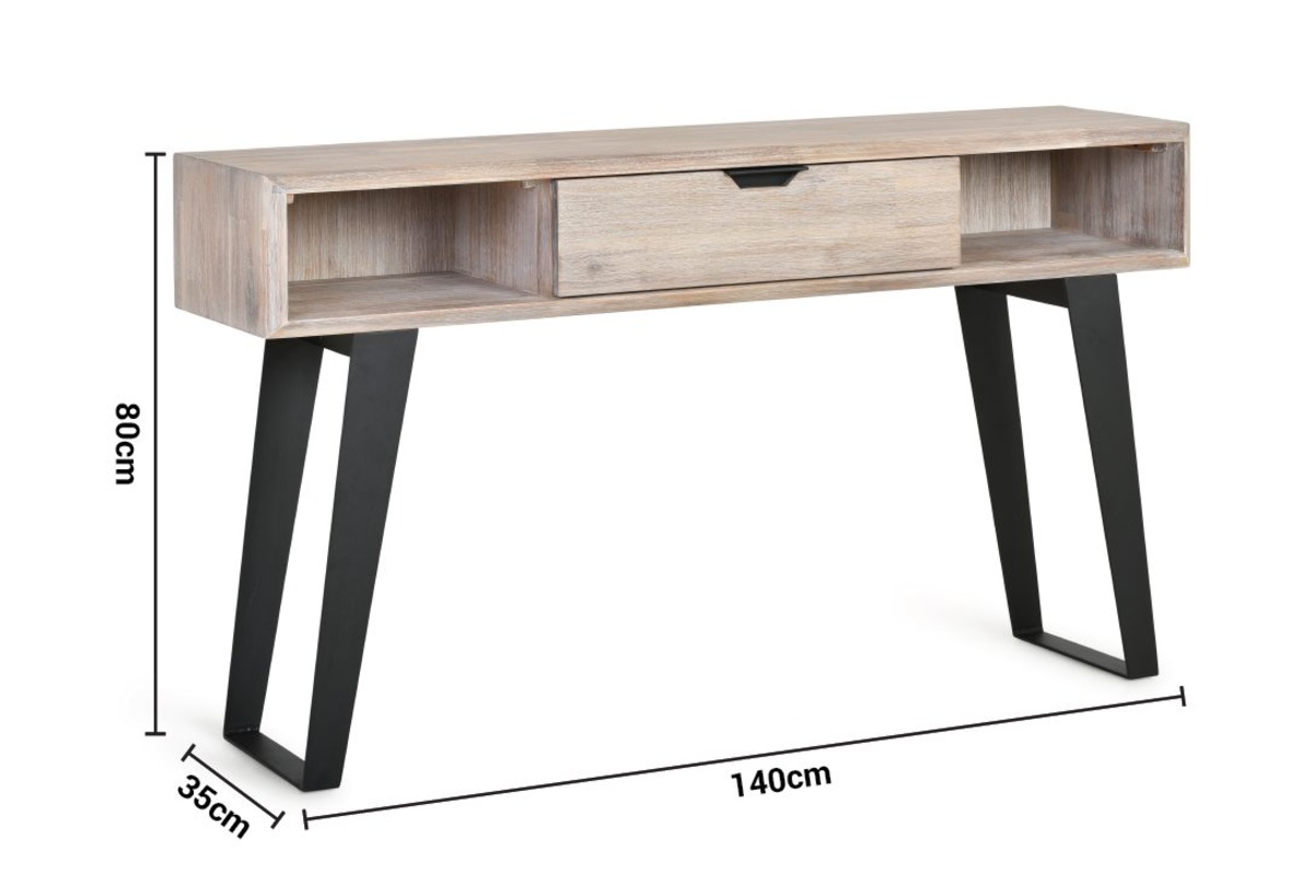Senzia 1 Drawer Console Table dimensions