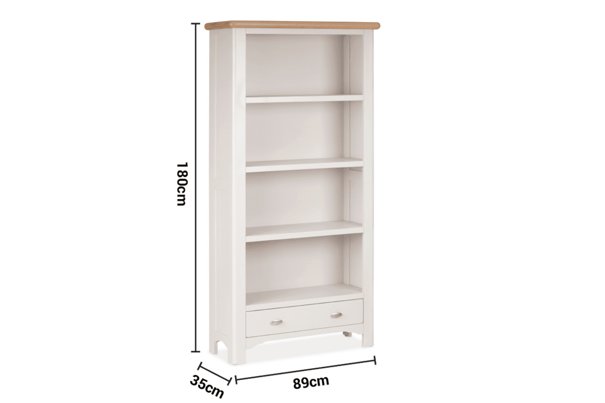 Sherbury Grey Oak Bookcase dimensions