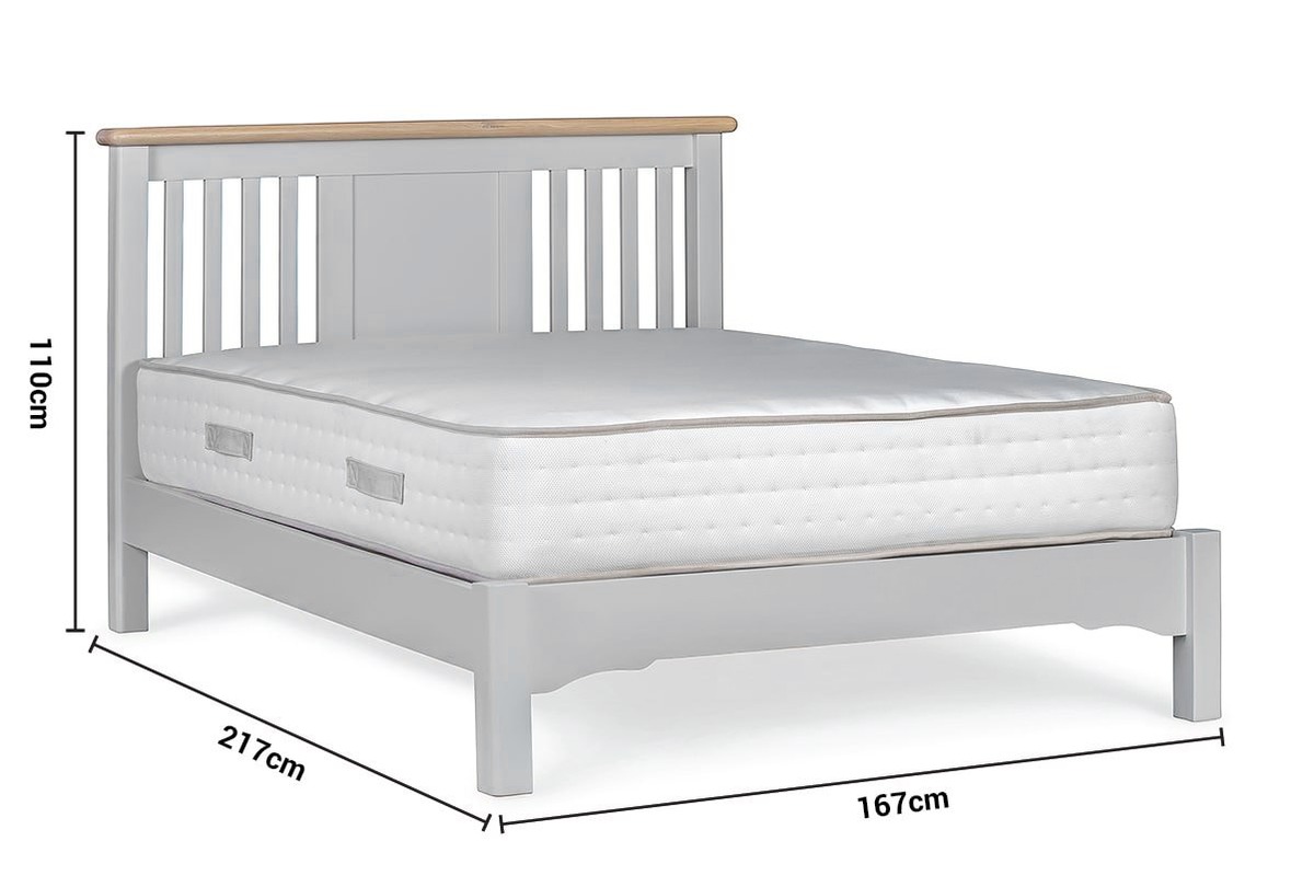 Sherbury Grey Oak King 5' Bed Frame dimensions