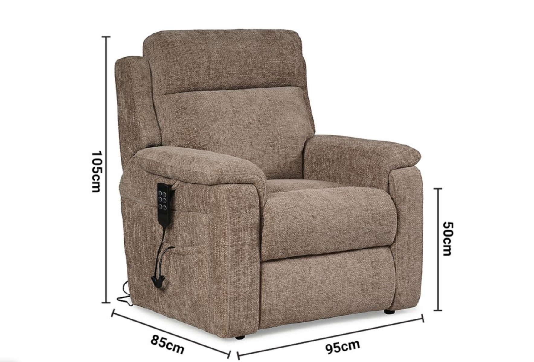 Avery Custom Fabric Armchair dimensions
