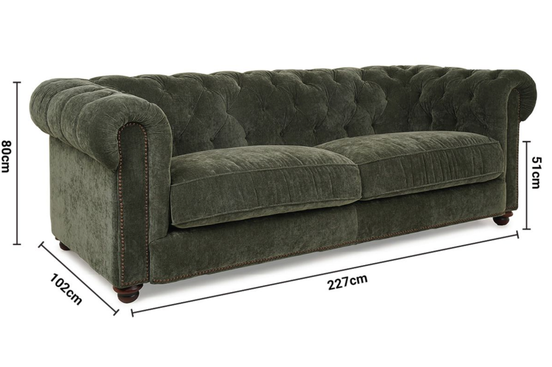 Richmond Fabric 3 Seater Sofa - Custom dimensions