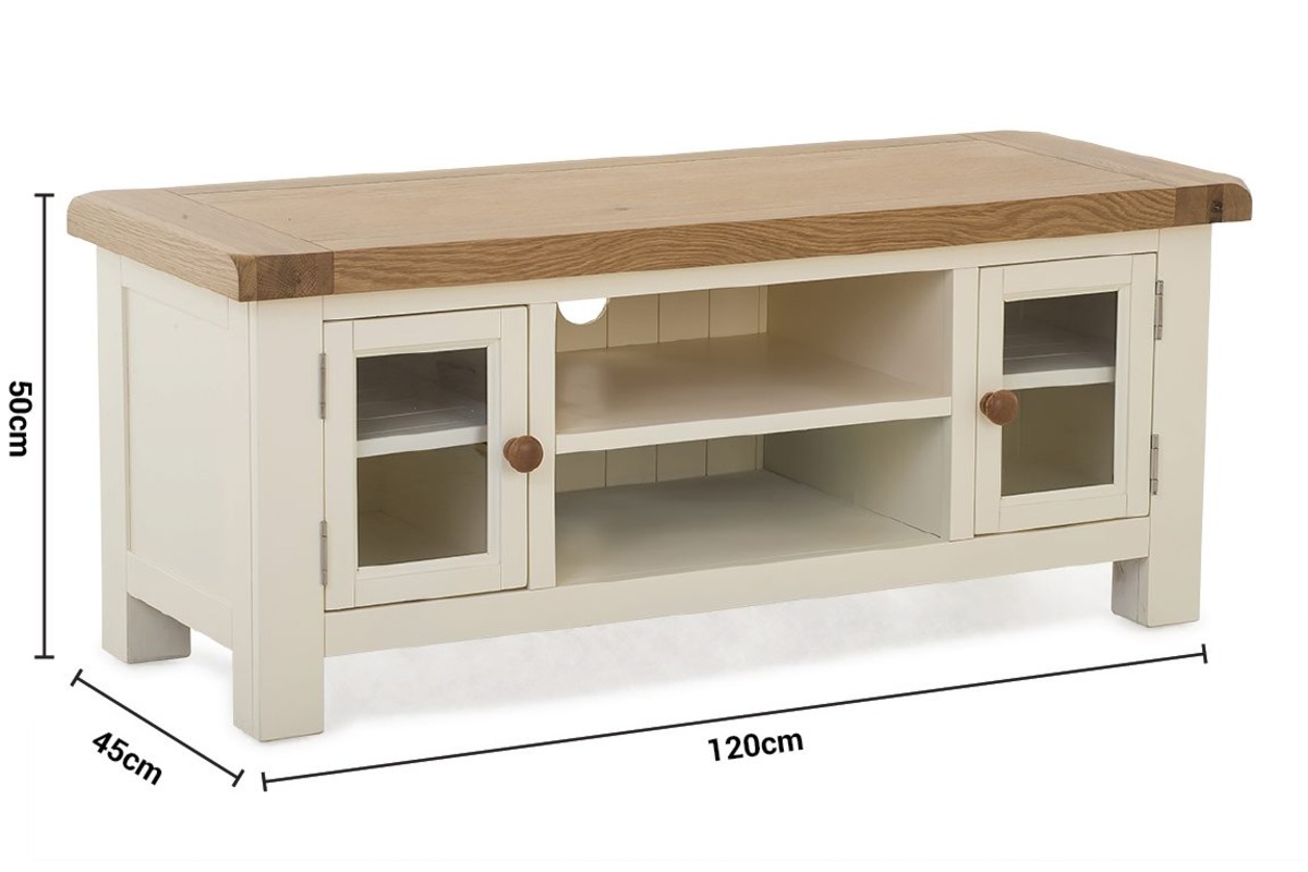 Somerset Cream Oak 2 Doors TV Stand dimensions
