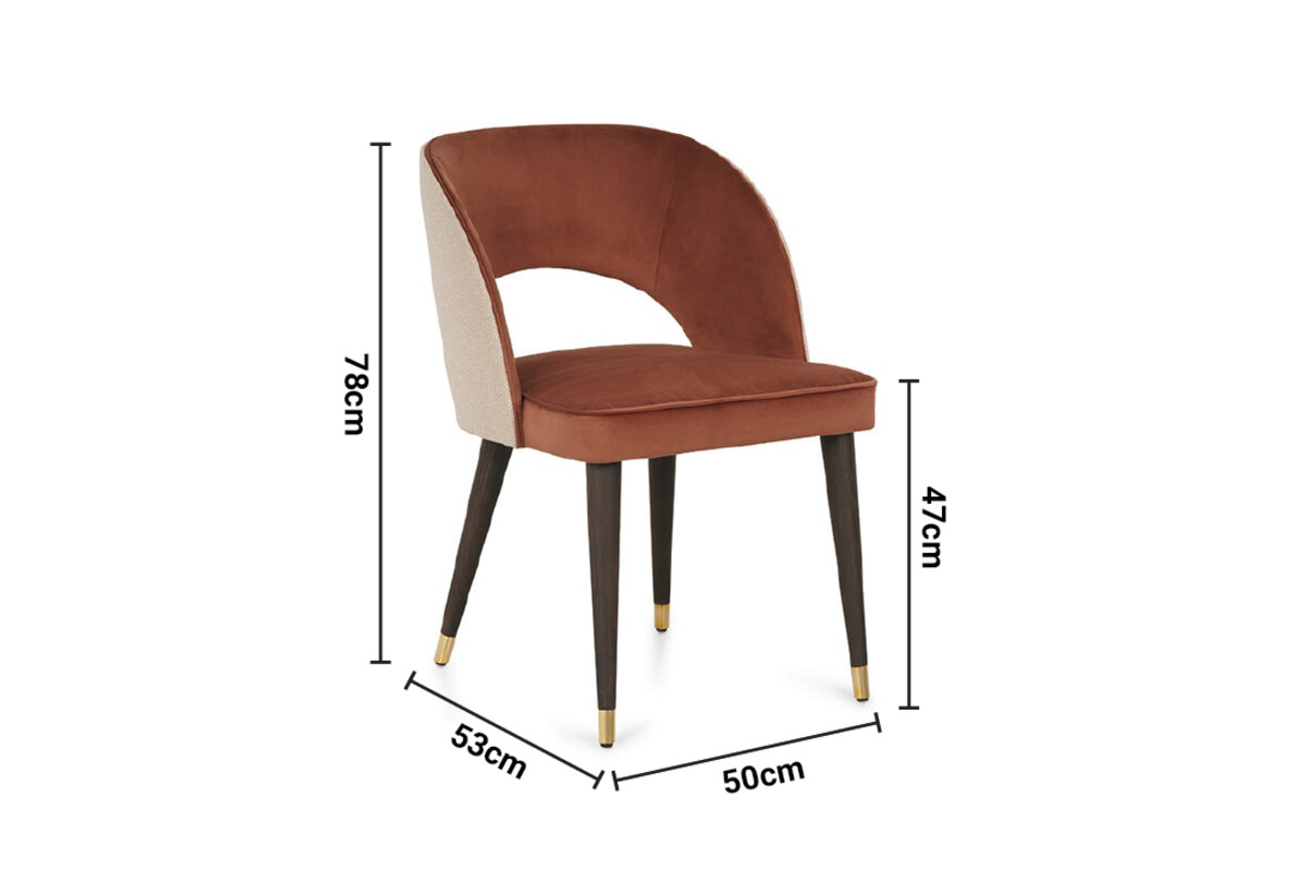 Supra Apricot Dining Chair dimensions