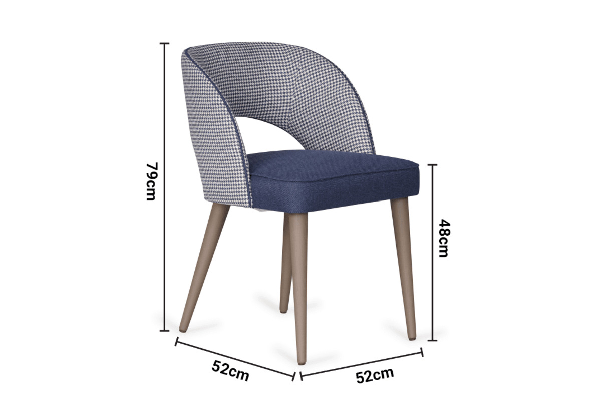 Supra Ocean Fabric Dining Chair dimensions