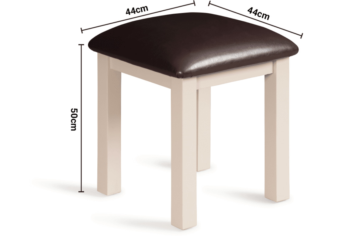 Toscana Dressing Stool Leather Seat dimensions