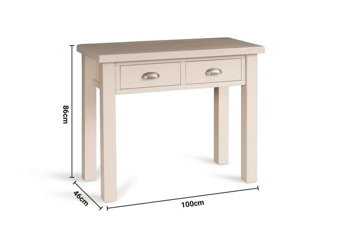 Toscana Grey 2 Drawer Dressing Table dimensions
